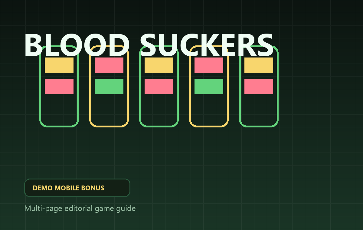 Blood Suckers game cover for demo mode, mobile play and bonus access